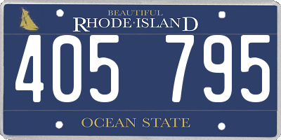 RI license plate 405795