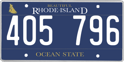 RI license plate 405796