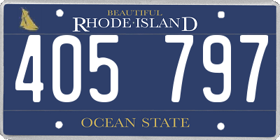 RI license plate 405797