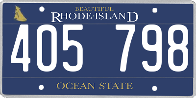 RI license plate 405798