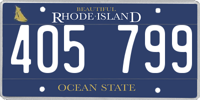RI license plate 405799