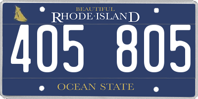 RI license plate 405805