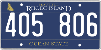 RI license plate 405806