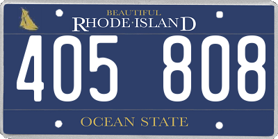 RI license plate 405808
