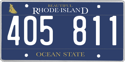 RI license plate 405811