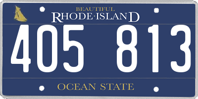 RI license plate 405813
