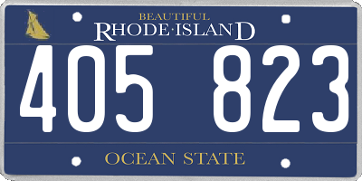 RI license plate 405823