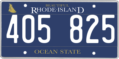 RI license plate 405825