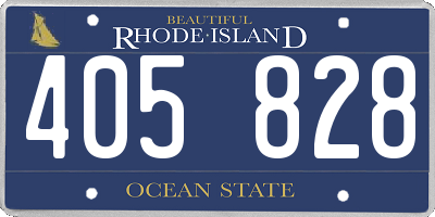 RI license plate 405828