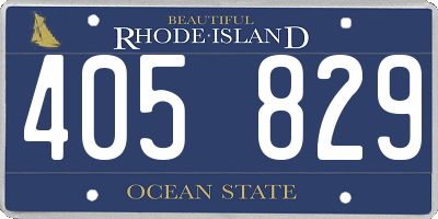 RI license plate 405829