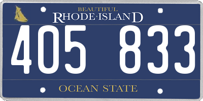 RI license plate 405833