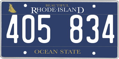 RI license plate 405834