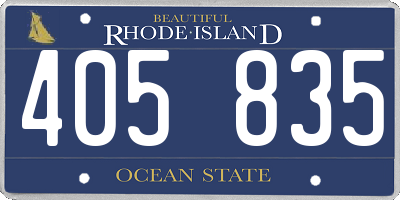 RI license plate 405835