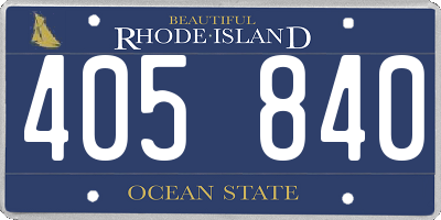 RI license plate 405840