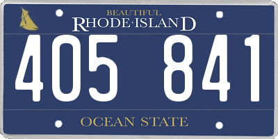 RI license plate 405841