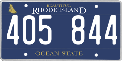 RI license plate 405844
