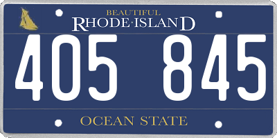 RI license plate 405845