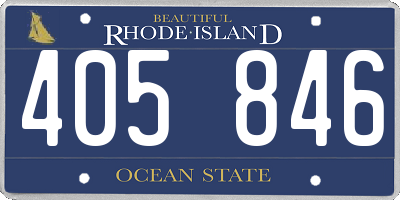 RI license plate 405846