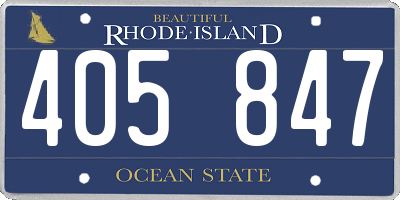 RI license plate 405847
