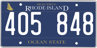 RI license plate 405848