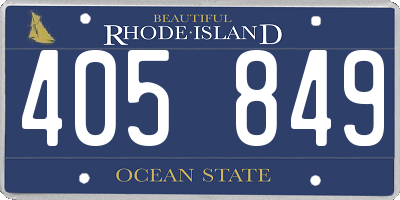 RI license plate 405849