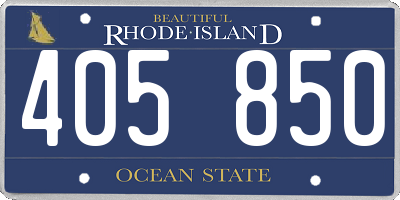RI license plate 405850