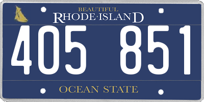 RI license plate 405851