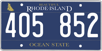 RI license plate 405852