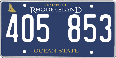 RI license plate 405853