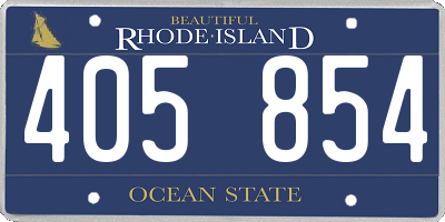 RI license plate 405854