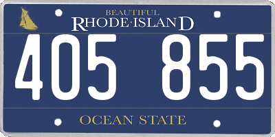 RI license plate 405855