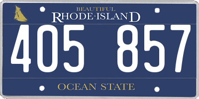 RI license plate 405857