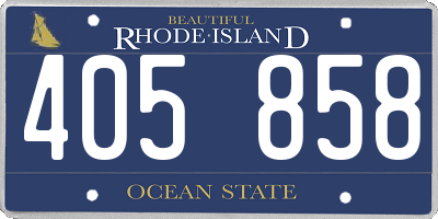 RI license plate 405858