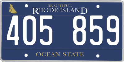 RI license plate 405859