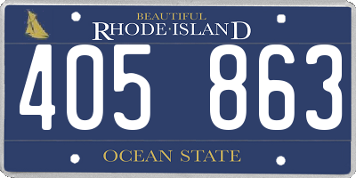 RI license plate 405863