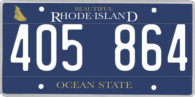 RI license plate 405864