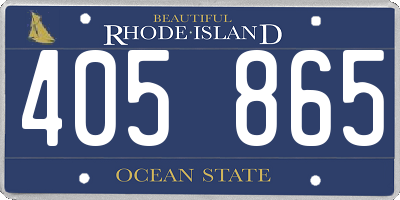 RI license plate 405865