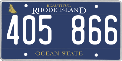 RI license plate 405866