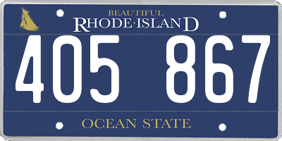 RI license plate 405867