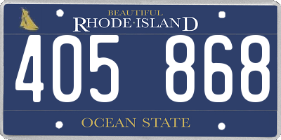 RI license plate 405868