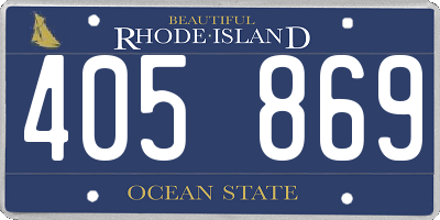 RI license plate 405869