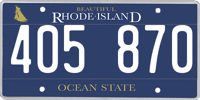 RI license plate 405870