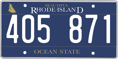 RI license plate 405871