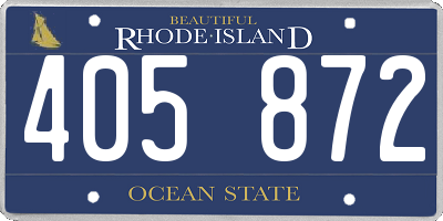 RI license plate 405872