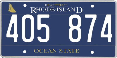 RI license plate 405874