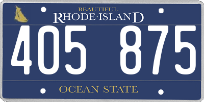 RI license plate 405875