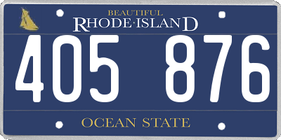 RI license plate 405876