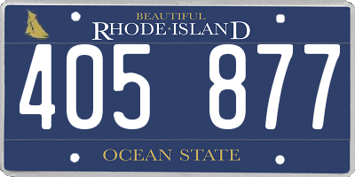 RI license plate 405877