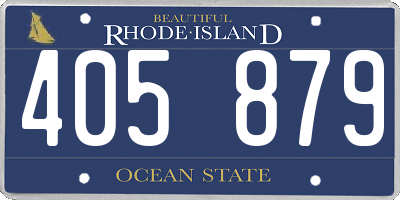 RI license plate 405879