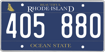 RI license plate 405880